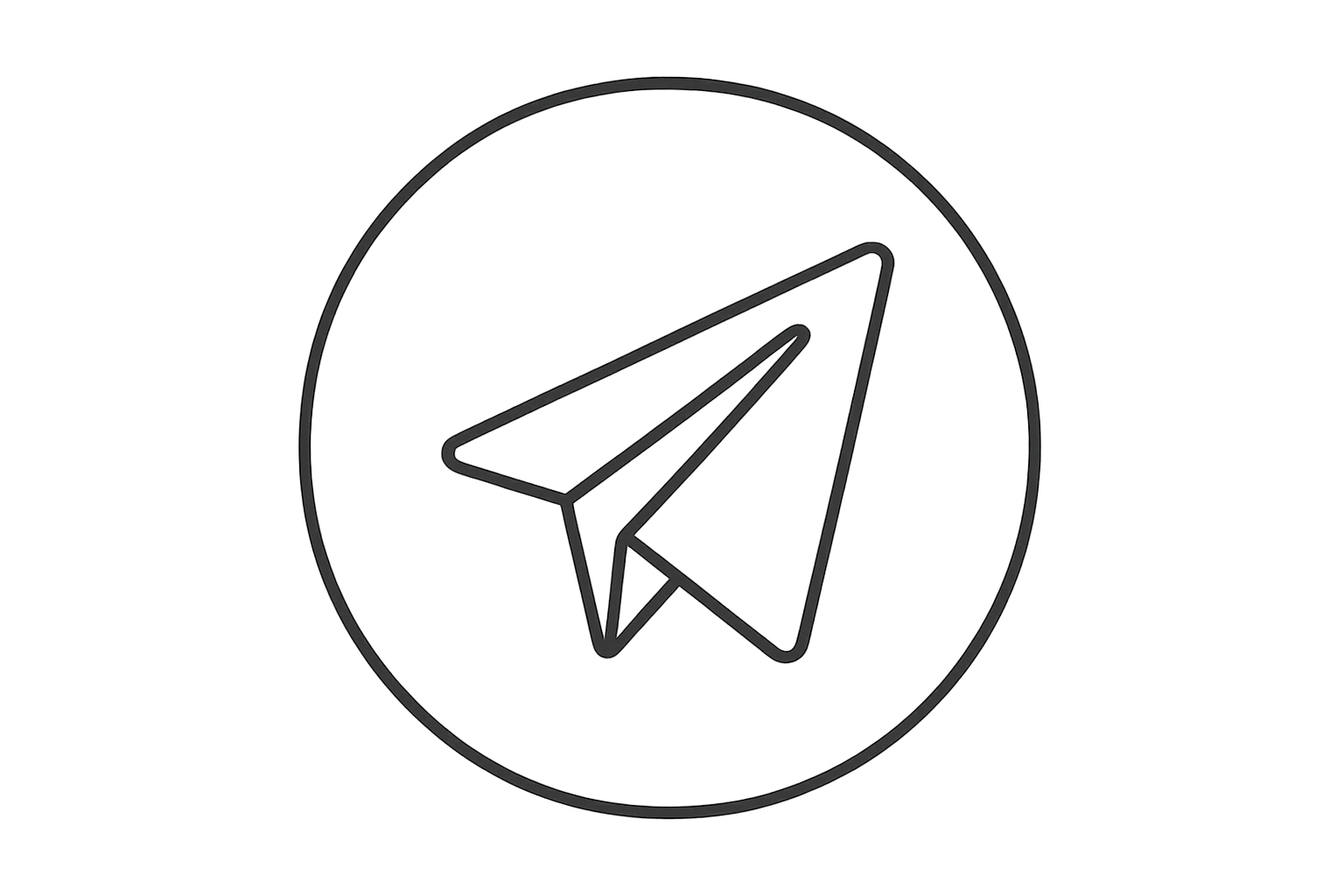 das telegrama logo in schwarz, eher schmale striche und transparenter hintergrund