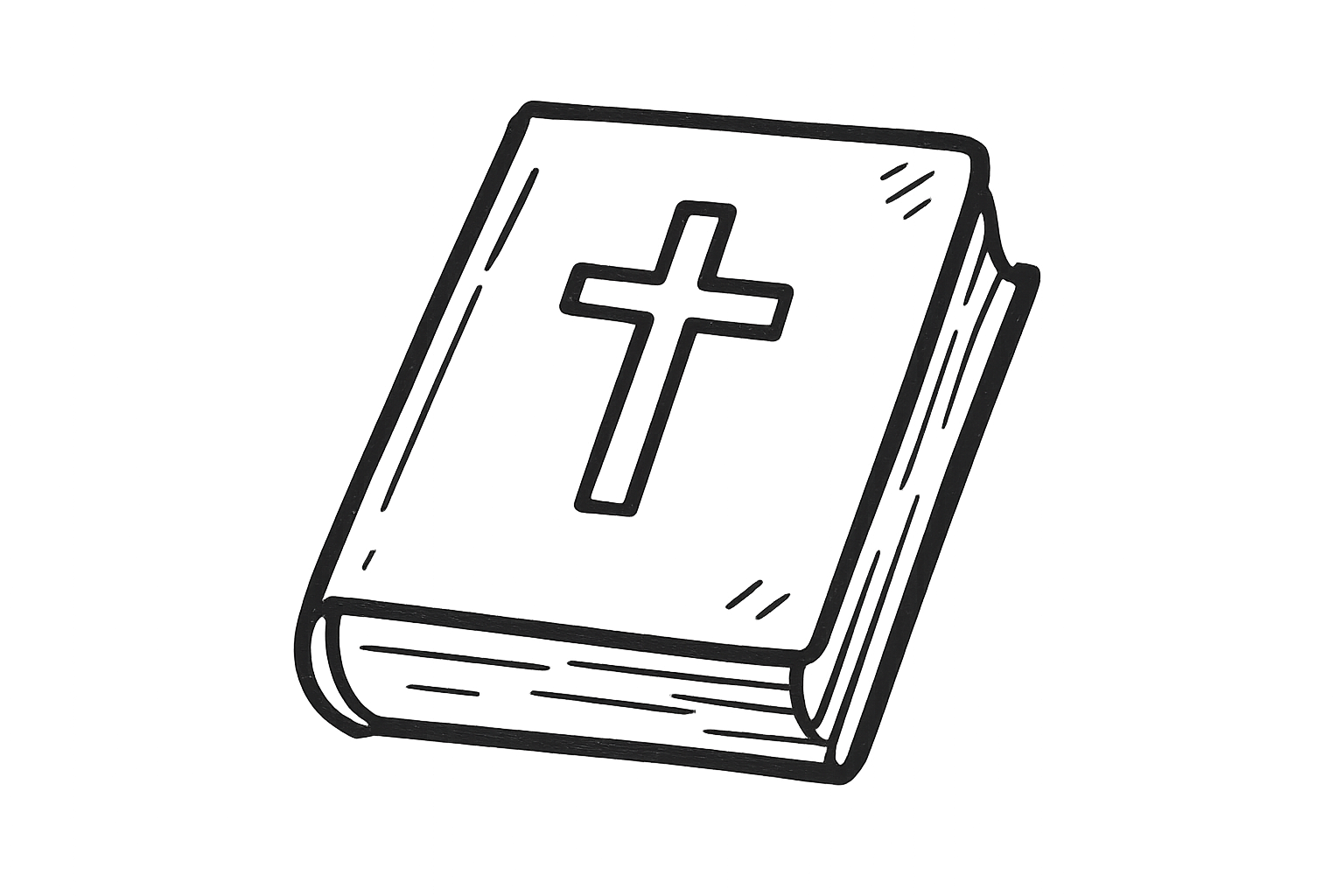 ein icon, dass eine Bibel zeigt, möglichst zeichnerisch, bitte mit transparentem Hintergrund 
