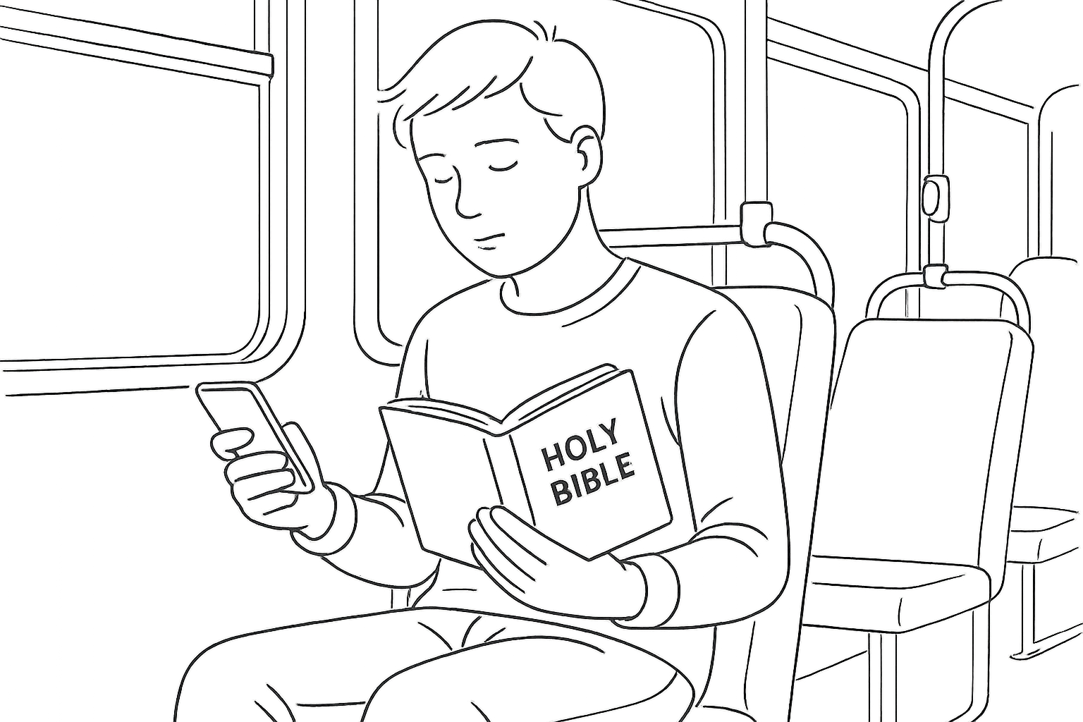nur den Rand der Bibel schwarz, und die Beschriftung 